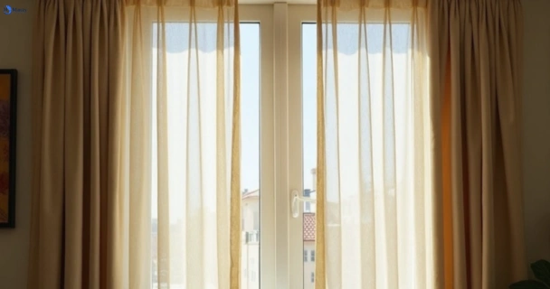 Dull dusty drapes in rushcutters-bay-nsw before professional cleaning